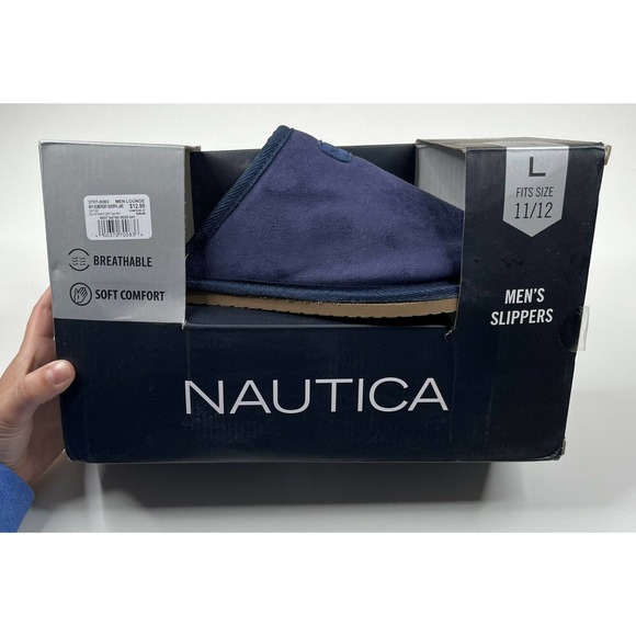 New Nautica House Slippers Size Large 